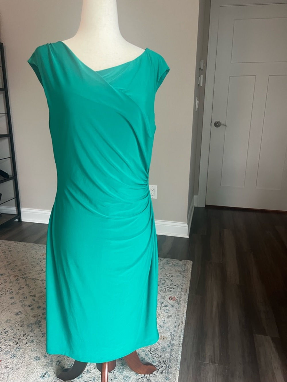 Lauren Ralph Lauren Emerald Green Sheath Midi Dress